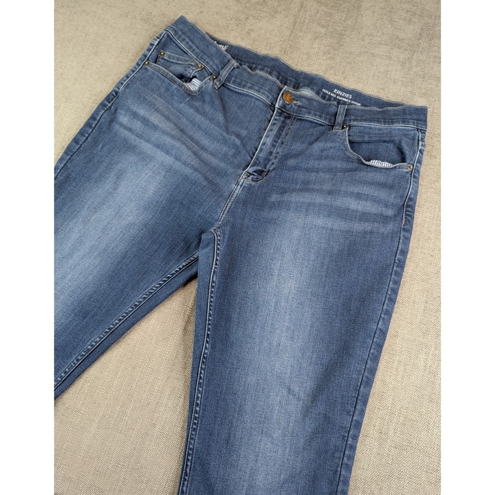 Mugsy Jeans Mens 38x30 Blue Kinzies Straight Leg Stretch Denim Pants Medium Wash